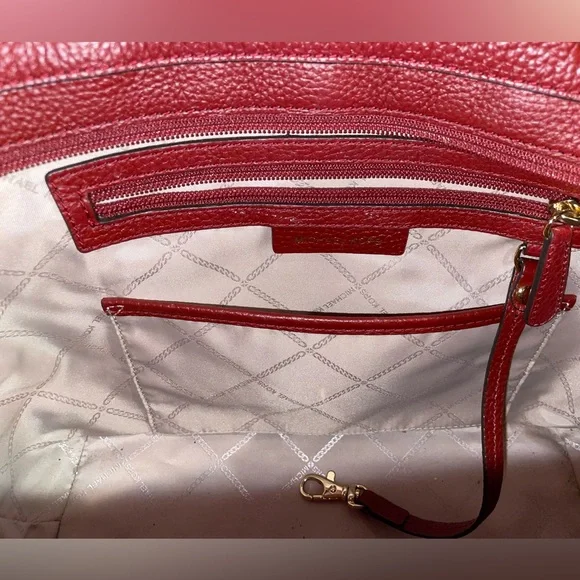 Michael Kors maroon tote bag. Barely used! GREAT CONDITION! - Picture 3 of 6